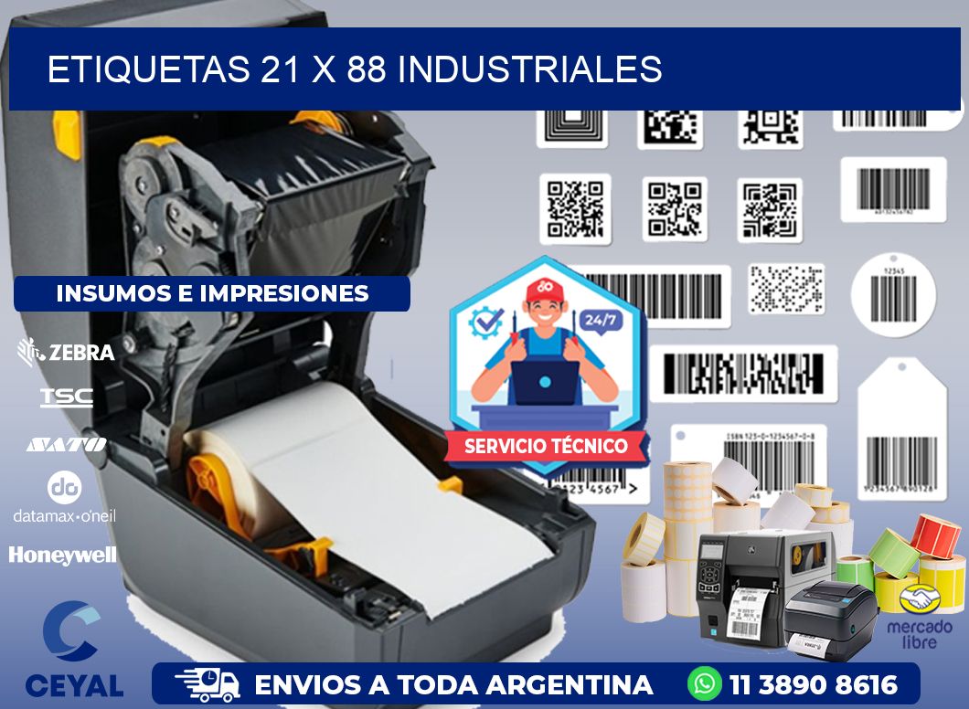 ETIQUETAS 21 x 88 INDUSTRIALES