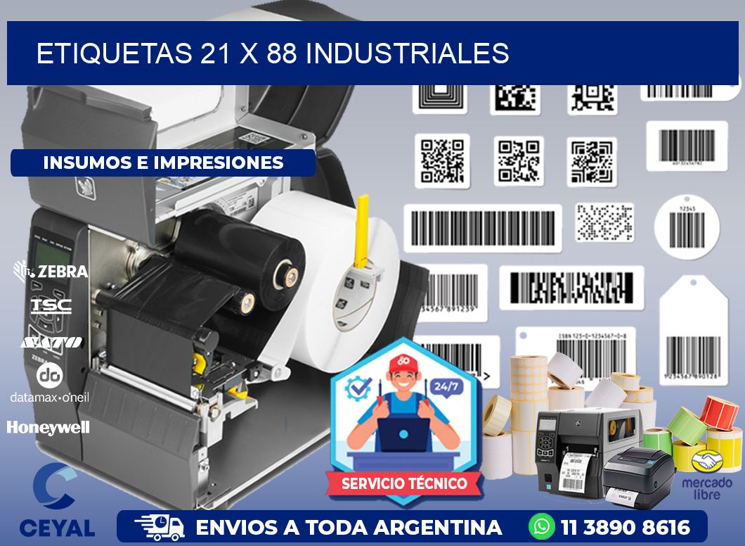 ETIQUETAS 21 x 88 INDUSTRIALES