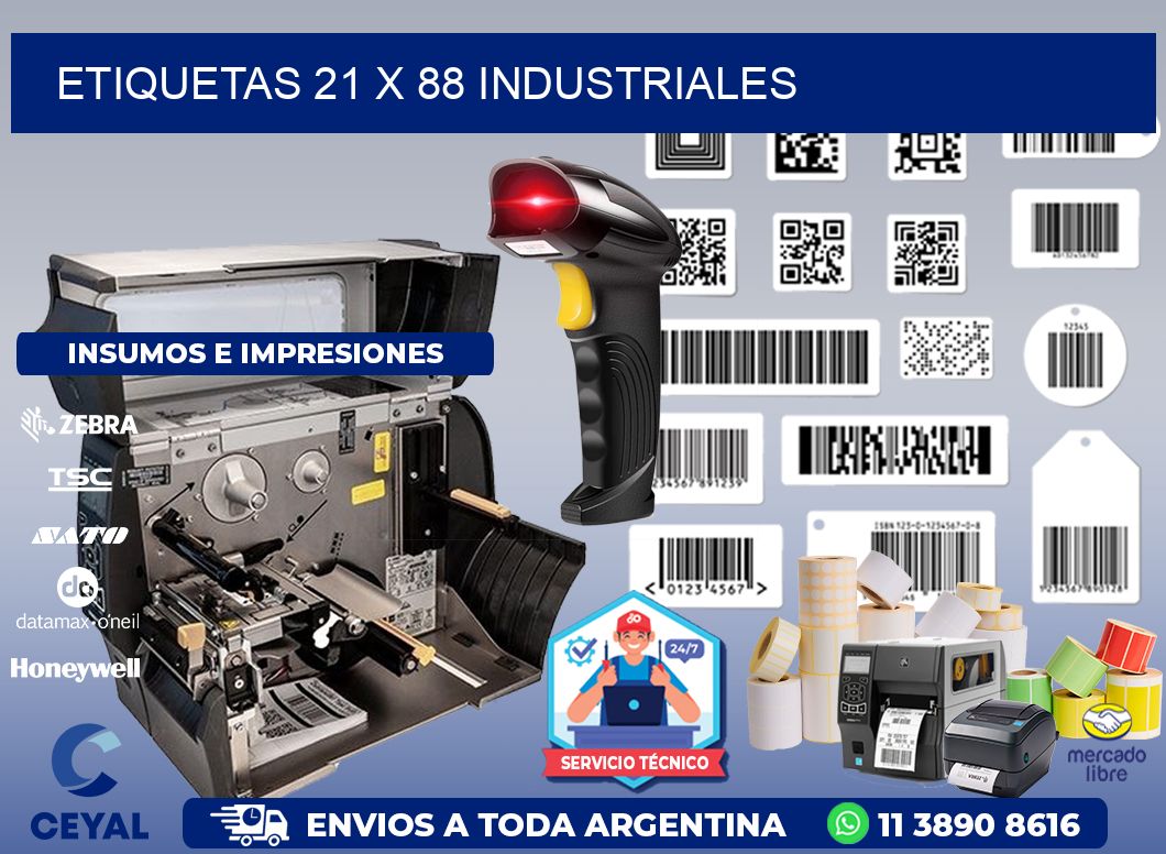 ETIQUETAS 21 x 88 INDUSTRIALES
