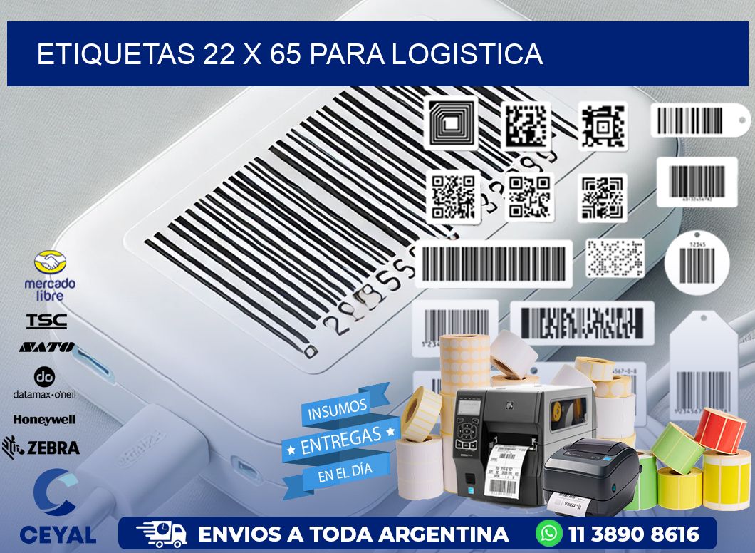 ETIQUETAS 22 x 65 PARA LOGISTICA