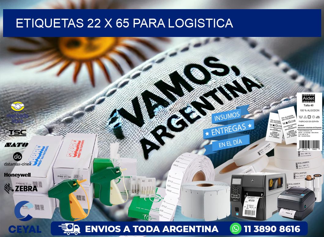ETIQUETAS 22 x 65 PARA LOGISTICA