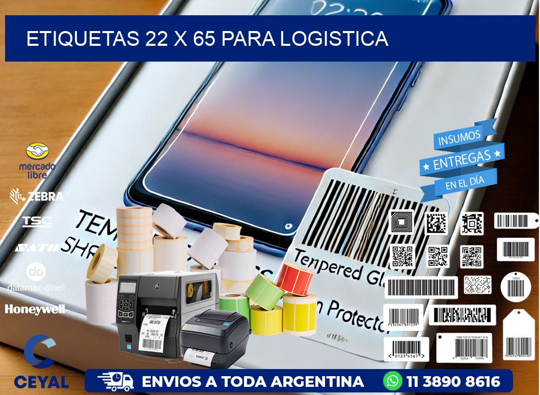 ETIQUETAS 22 x 65 PARA LOGISTICA