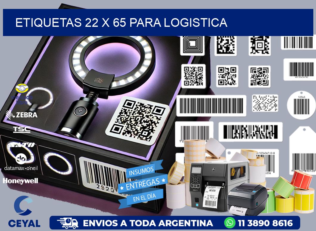 ETIQUETAS 22 x 65 PARA LOGISTICA