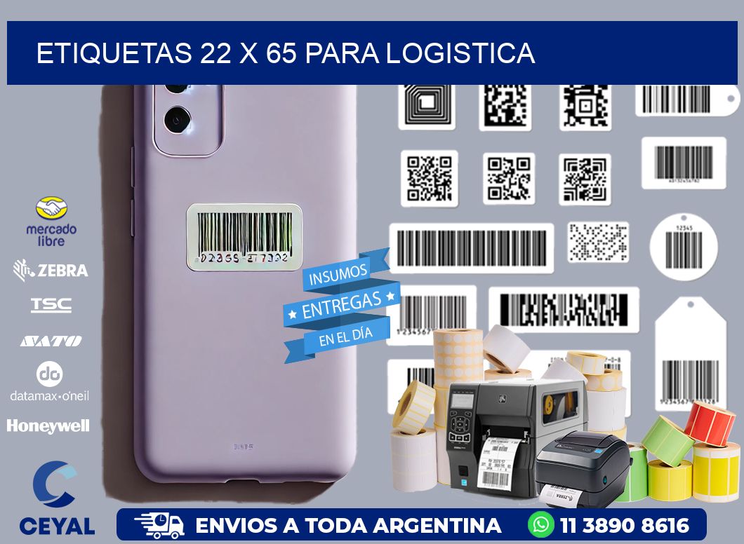 ETIQUETAS 22 x 65 PARA LOGISTICA