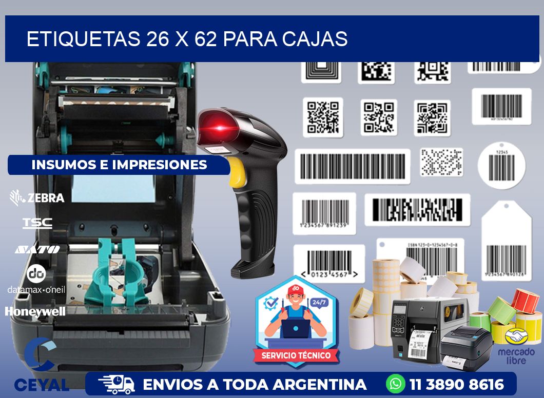 ETIQUETAS 26 x 62 PARA CAJAS