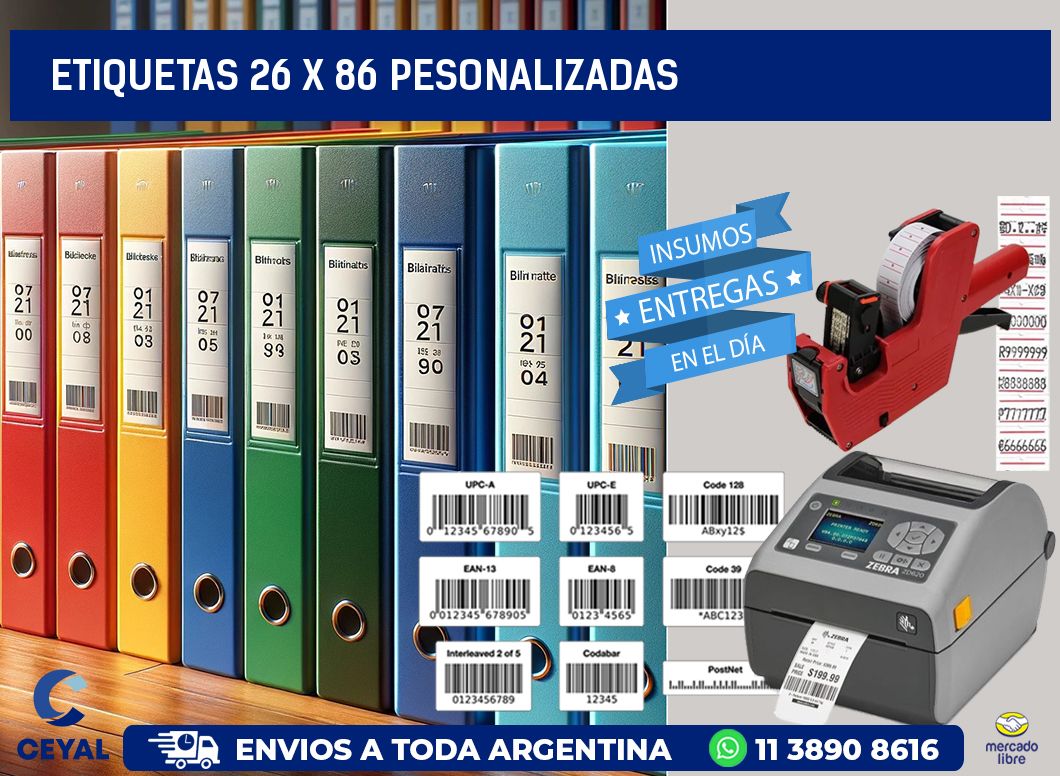 ETIQUETAS 26 x 86 PESONALIZADAS