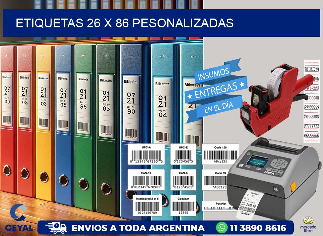 ETIQUETAS 26 x 86 PESONALIZADAS
