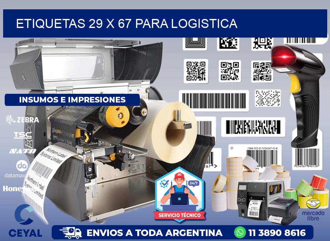ETIQUETAS 29 x 67 PARA LOGISTICA