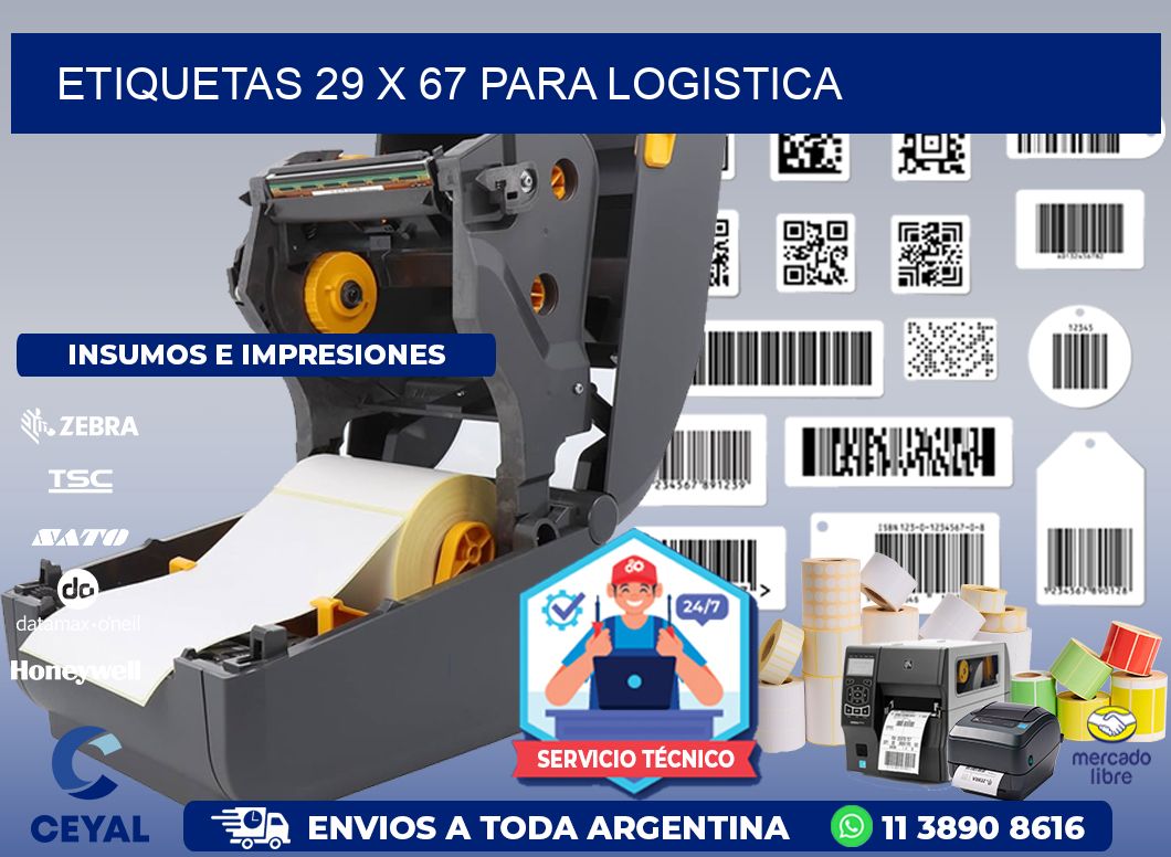 ETIQUETAS 29 x 67 PARA LOGISTICA