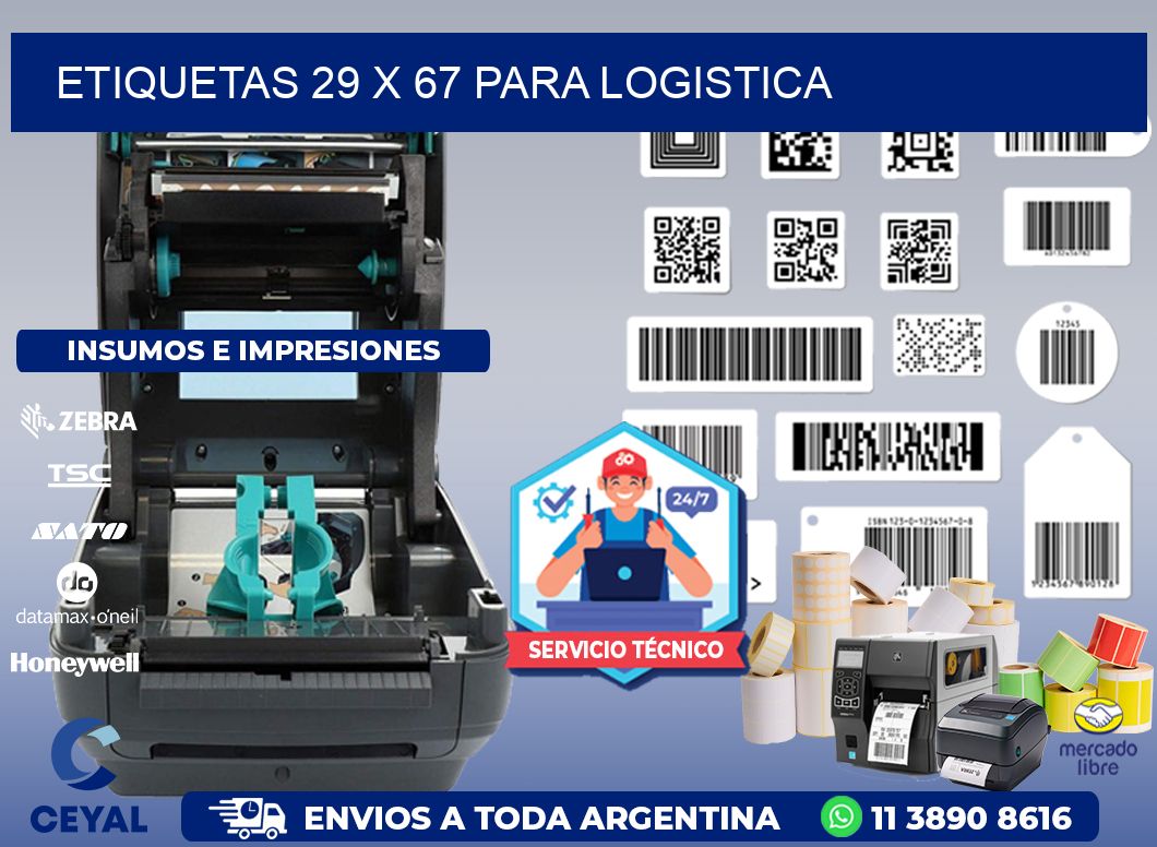 ETIQUETAS 29 x 67 PARA LOGISTICA