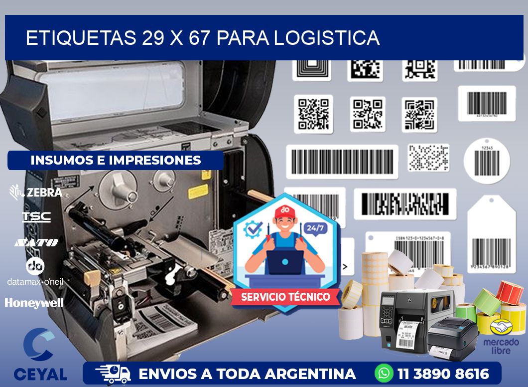 ETIQUETAS 29 x 67 PARA LOGISTICA