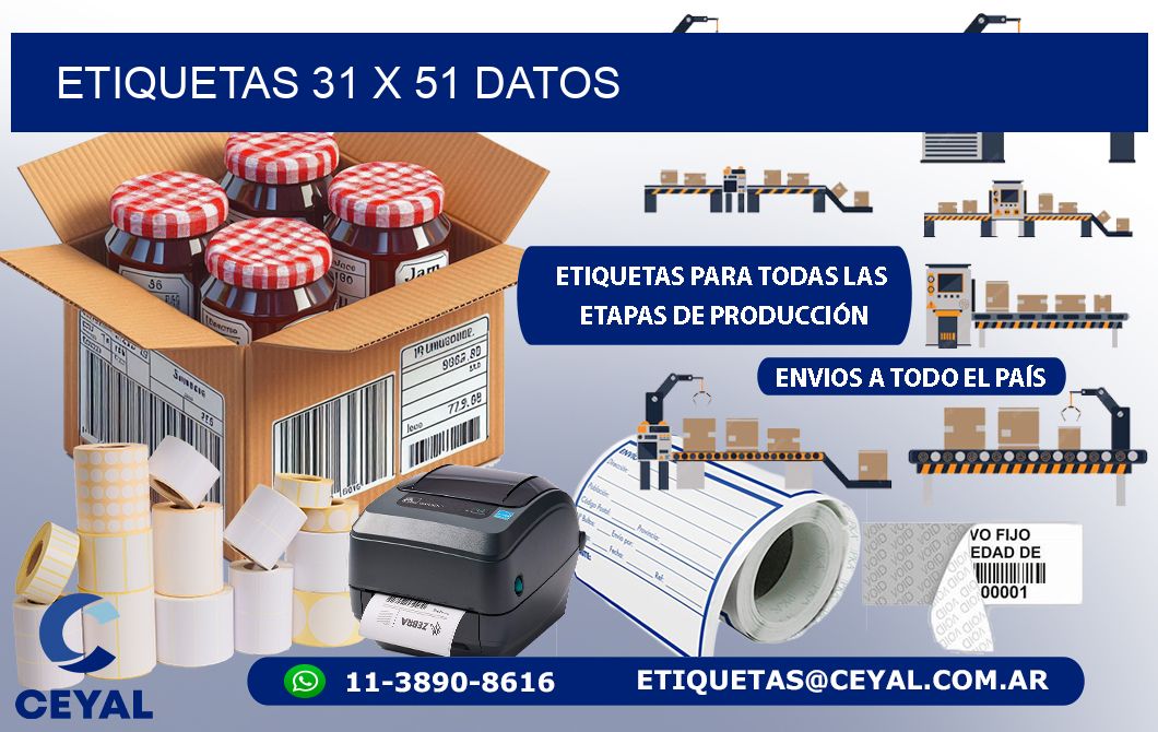 ETIQUETAS 31 x 51 DATOS