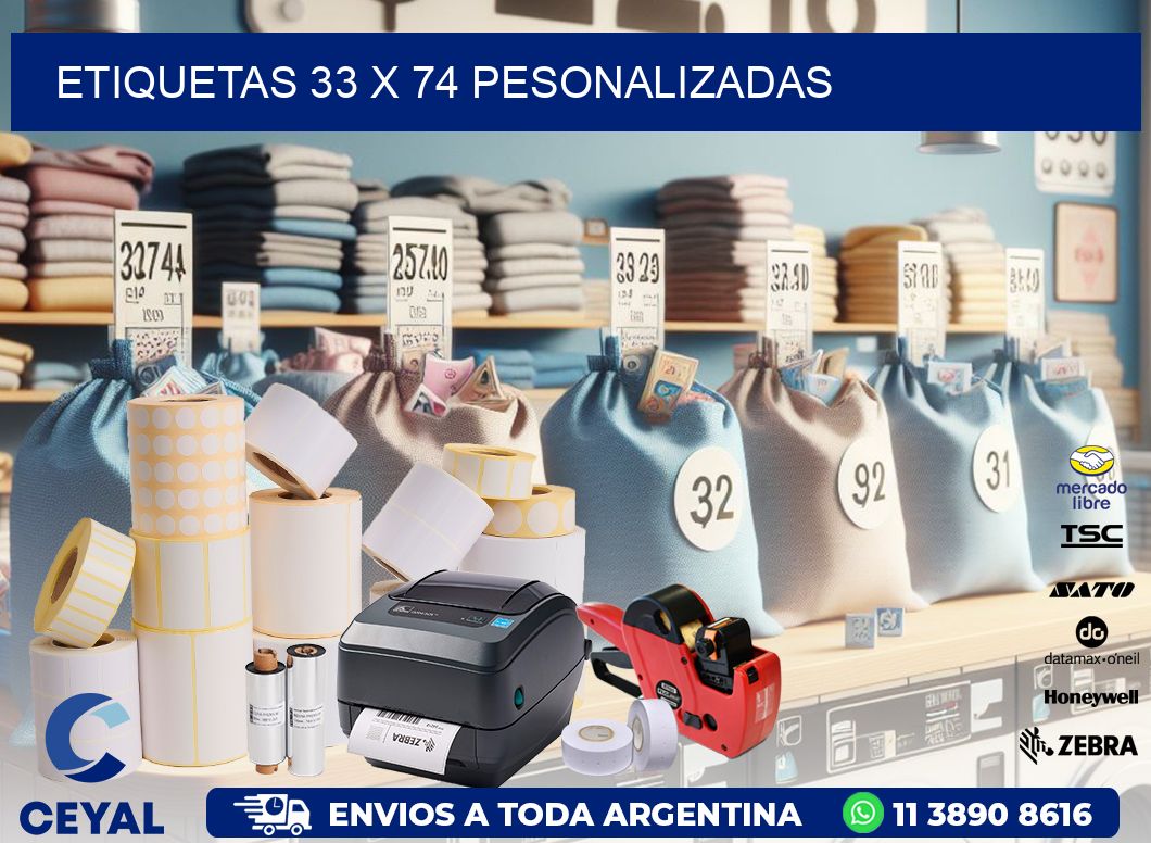 ETIQUETAS 33 x 74 PESONALIZADAS