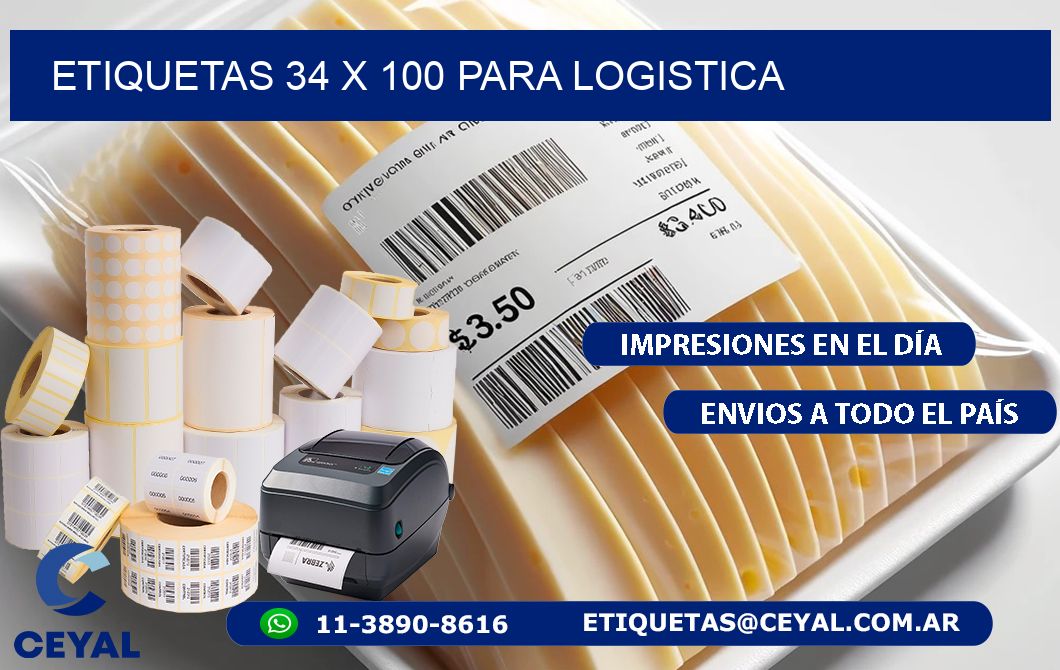 ETIQUETAS 34 x 100 PARA LOGISTICA