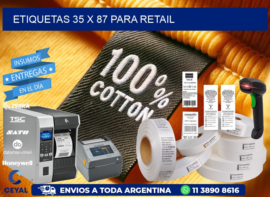 ETIQUETAS 35 x 87 PARA RETAIL