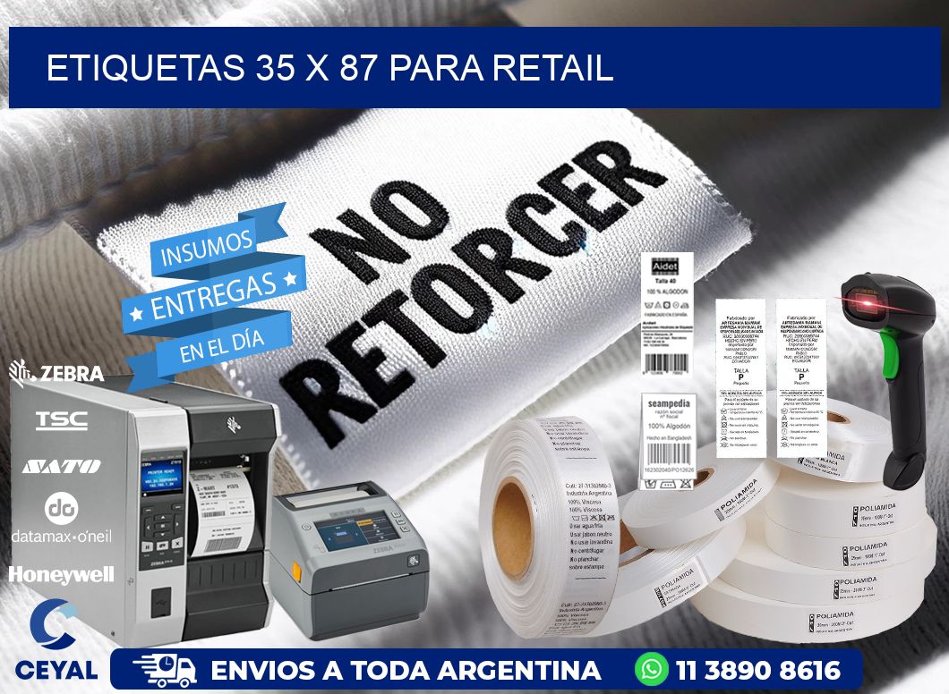 ETIQUETAS 35 x 87 PARA RETAIL