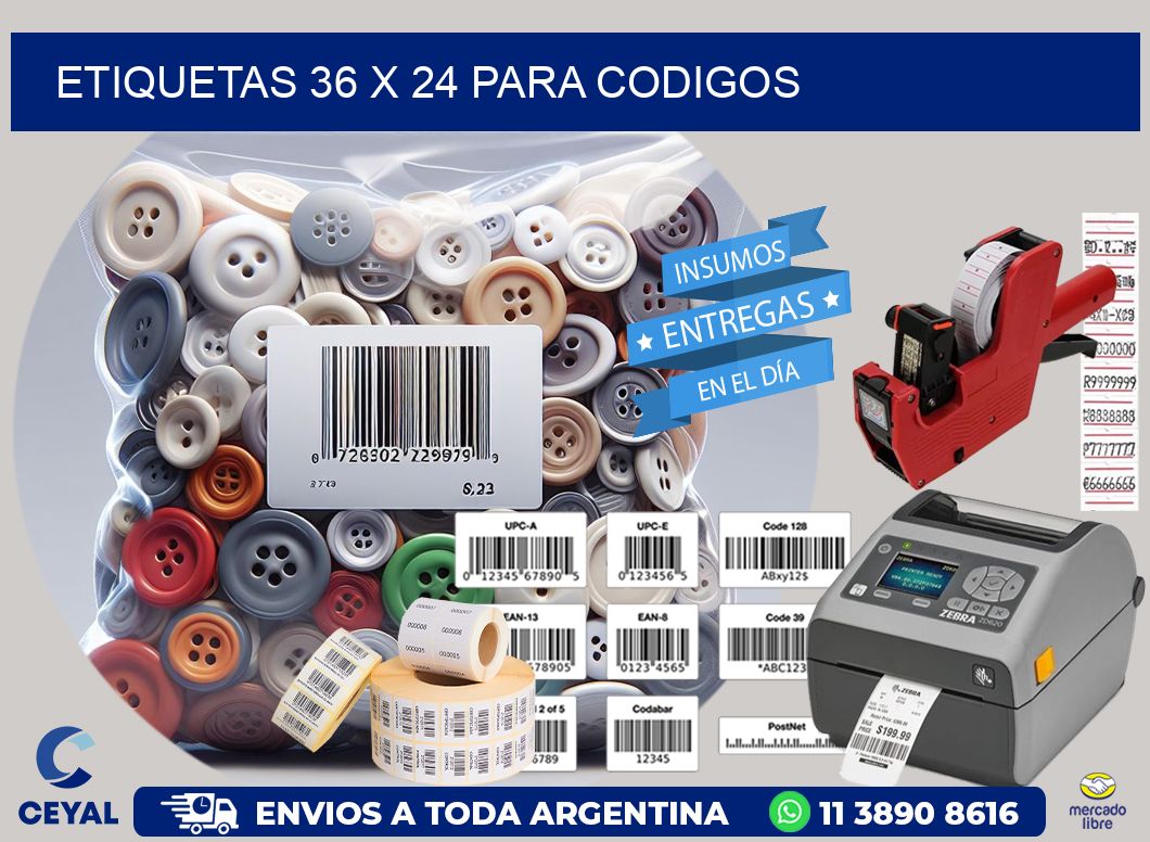 ETIQUETAS 36 x 24 PARA CODIGOS