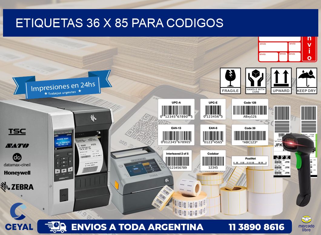 ETIQUETAS 36 x 85 PARA CODIGOS