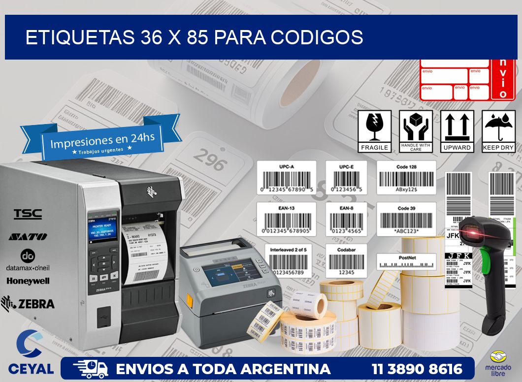 ETIQUETAS 36 x 85 PARA CODIGOS