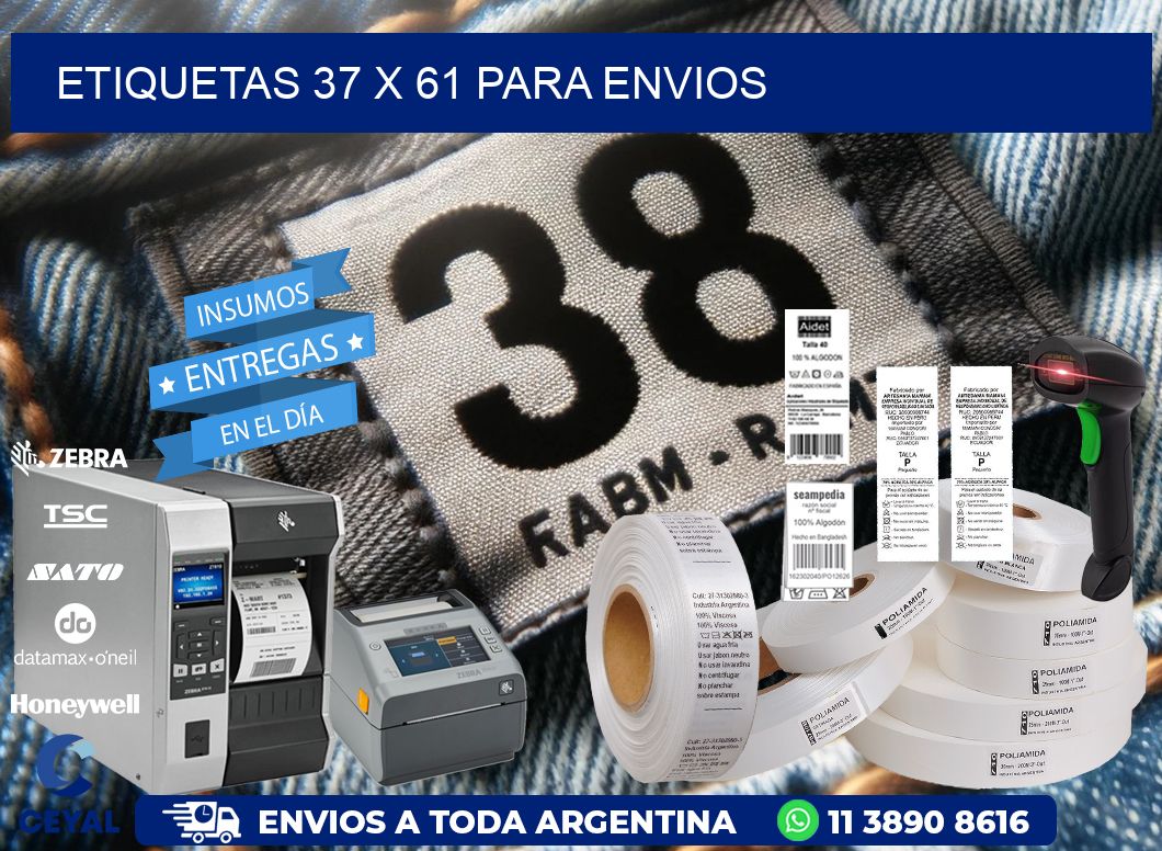 ETIQUETAS 37 x 61 PARA ENVIOS