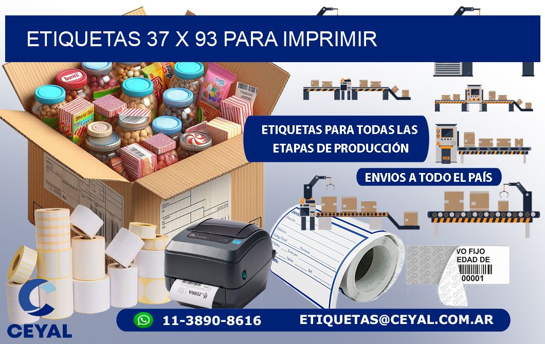 ETIQUETAS 37 x 93 PARA IMPRIMIR