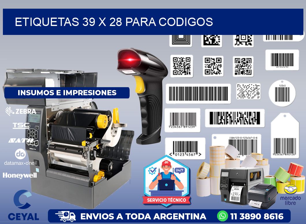 ETIQUETAS 39 x 28 PARA CODIGOS