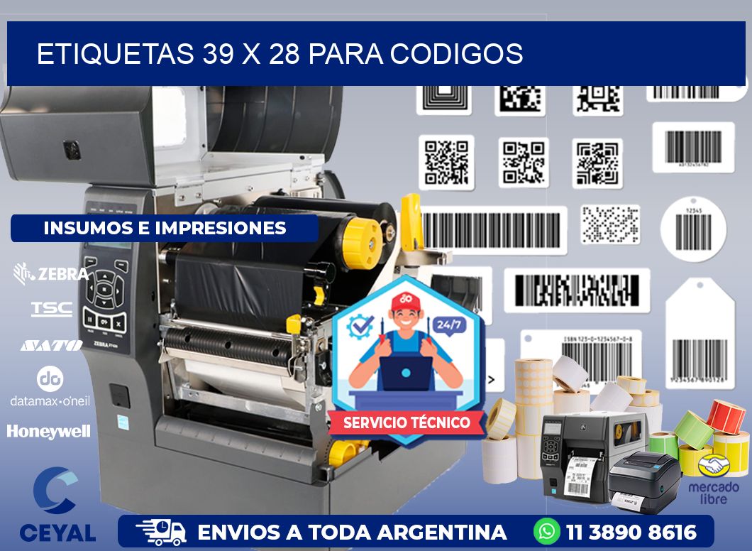 ETIQUETAS 39 x 28 PARA CODIGOS