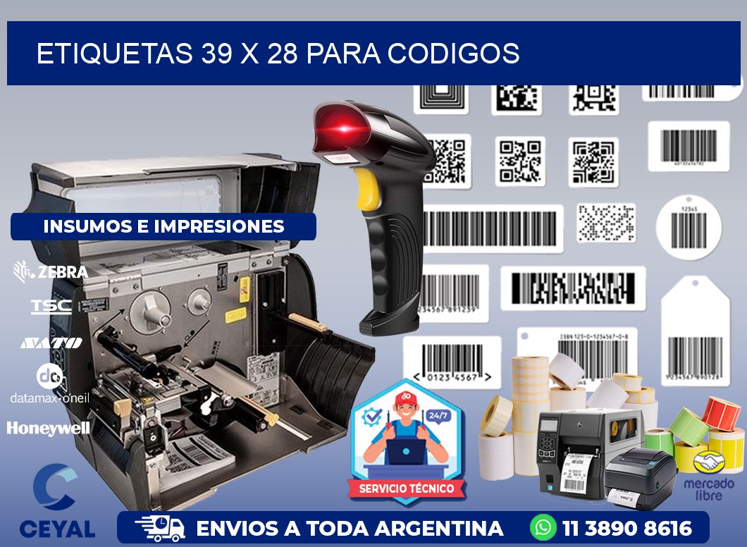ETIQUETAS 39 x 28 PARA CODIGOS
