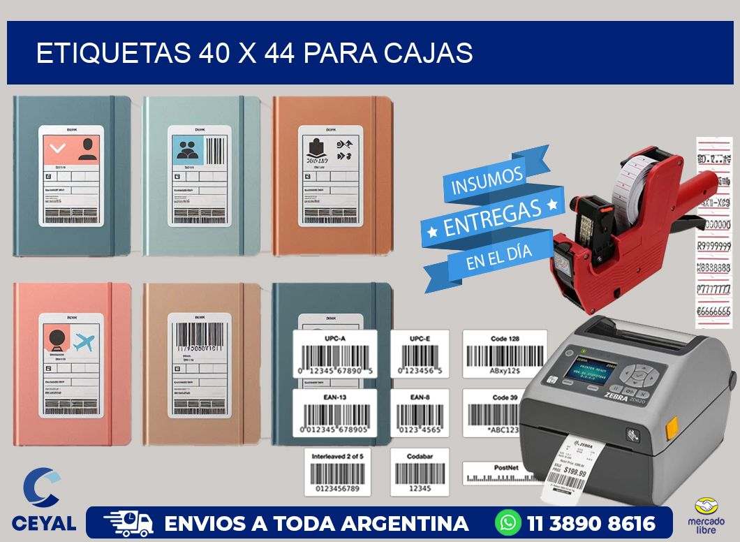 ETIQUETAS 40 x 44 PARA CAJAS