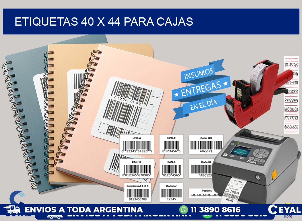 ETIQUETAS 40 x 44 PARA CAJAS