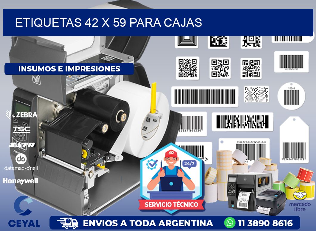ETIQUETAS 42 x 59 PARA CAJAS
