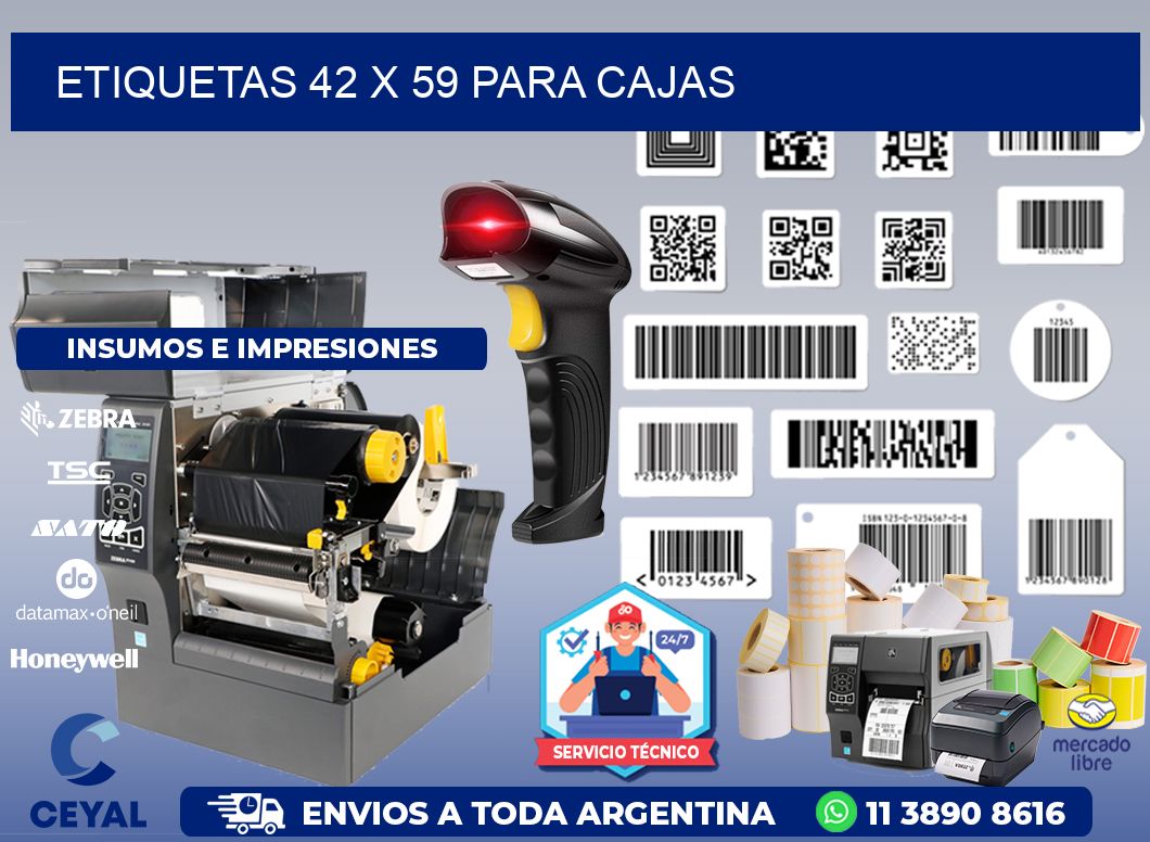 ETIQUETAS 42 x 59 PARA CAJAS