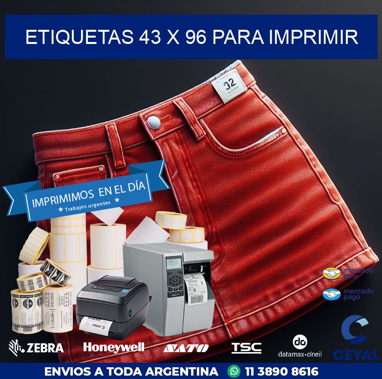 ETIQUETAS 43 x 96 PARA IMPRIMIR