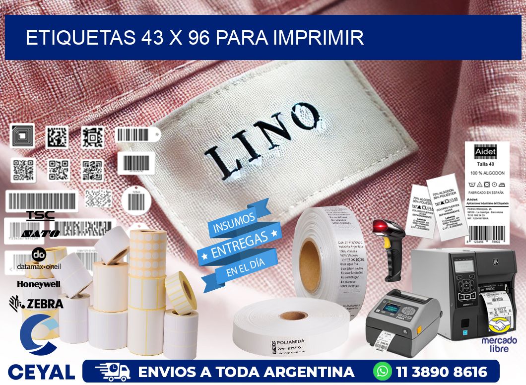 ETIQUETAS 43 x 96 PARA IMPRIMIR
