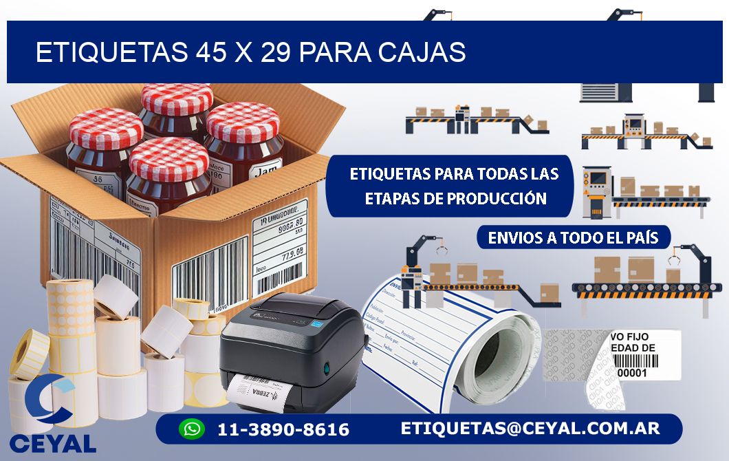 ETIQUETAS 45 x 29 PARA CAJAS