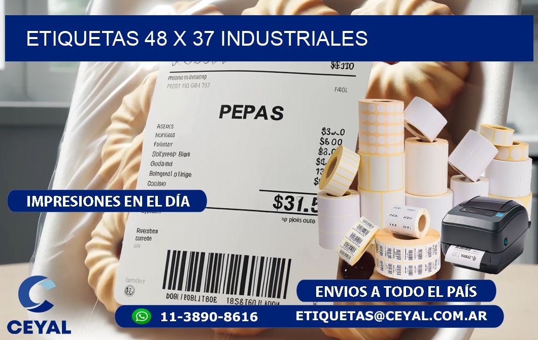 ETIQUETAS 48 x 37 INDUSTRIALES