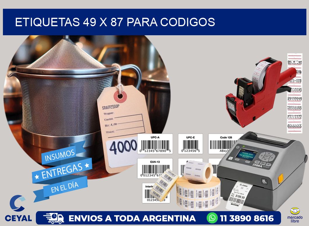 ETIQUETAS 49 x 87 PARA CODIGOS