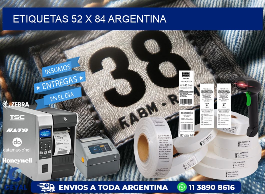 ETIQUETAS 52 x 84 ARGENTINA