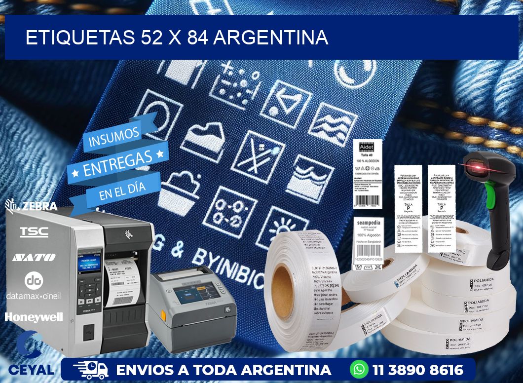 ETIQUETAS 52 x 84 ARGENTINA
