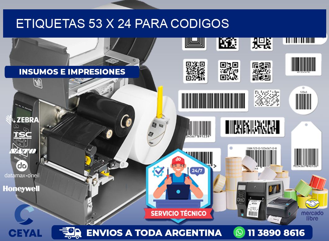 ETIQUETAS 53 x 24 PARA CODIGOS
