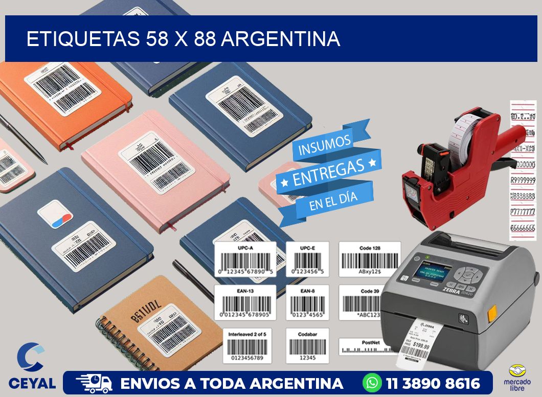 ETIQUETAS 58 x 88 ARGENTINA
