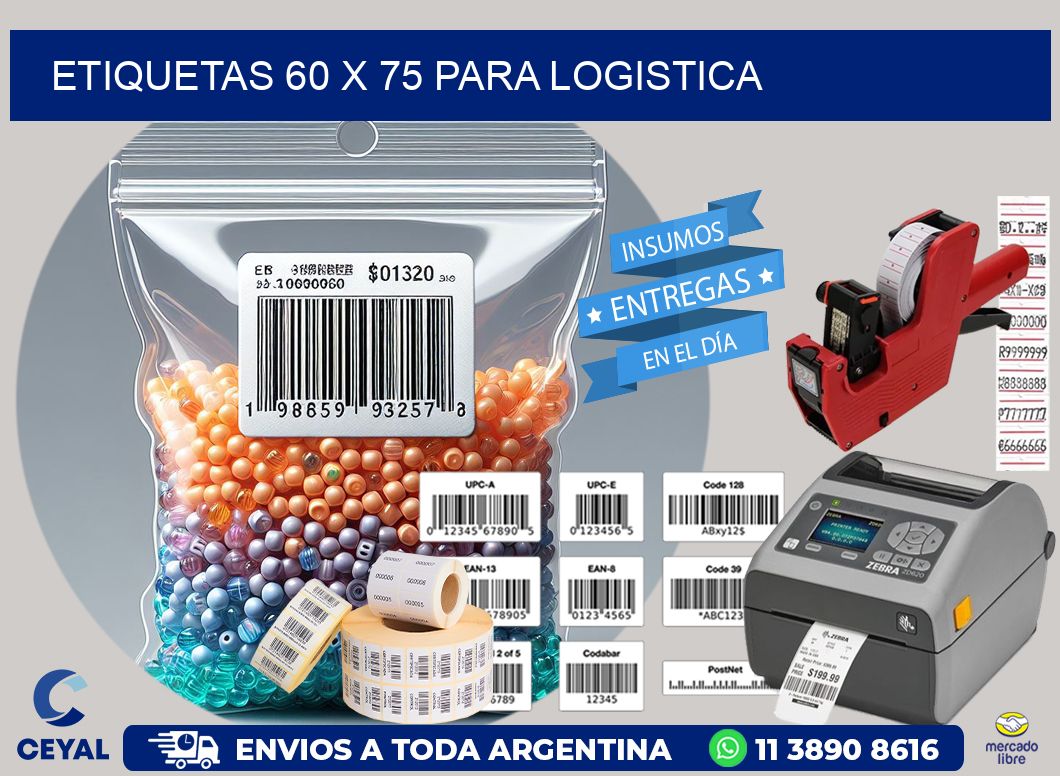 ETIQUETAS 60 x 75 PARA LOGISTICA