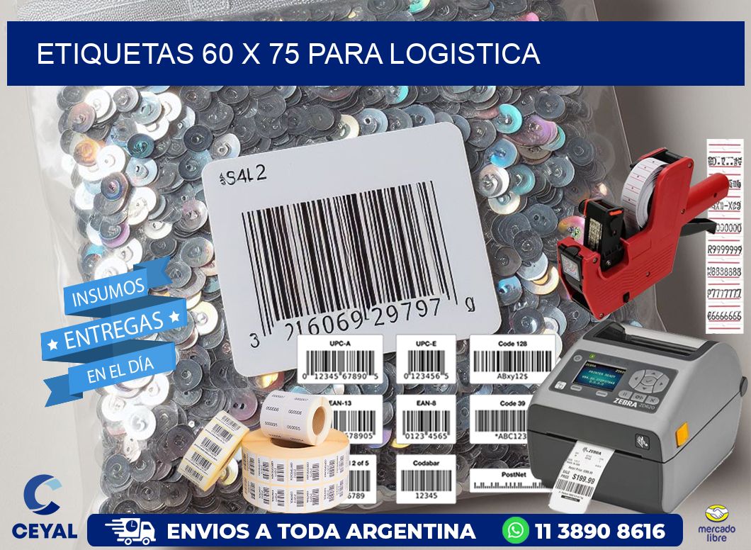 ETIQUETAS 60 x 75 PARA LOGISTICA