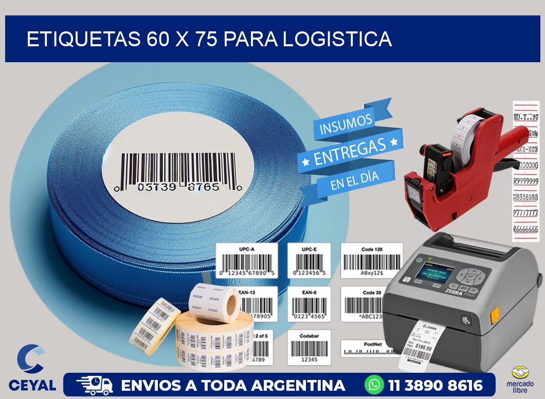 ETIQUETAS 60 x 75 PARA LOGISTICA