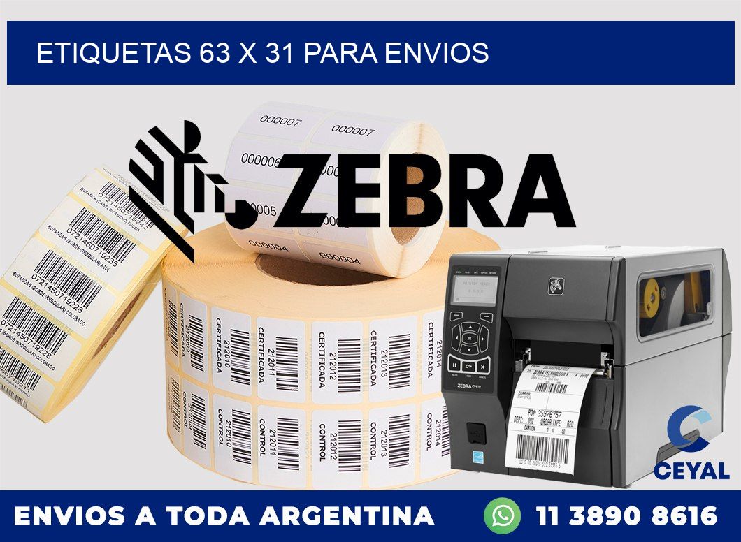 ETIQUETAS 63 x 31 PARA ENVIOS