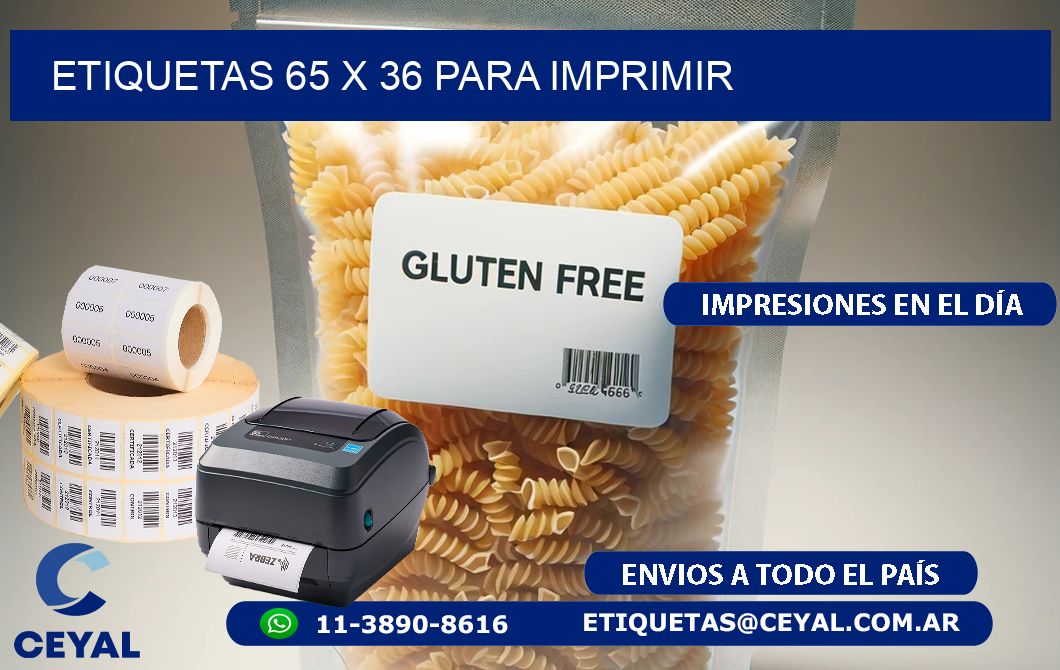 ETIQUETAS 65 x 36 PARA IMPRIMIR