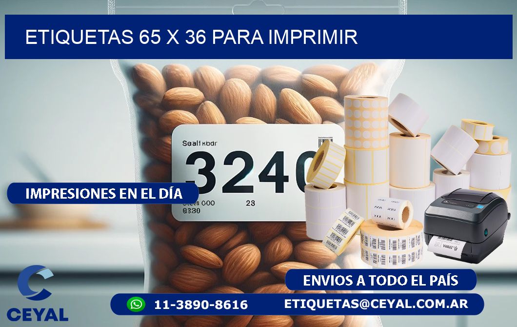 ETIQUETAS 65 x 36 PARA IMPRIMIR