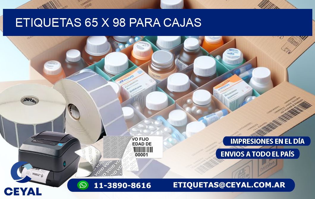 ETIQUETAS 65 x 98 PARA CAJAS