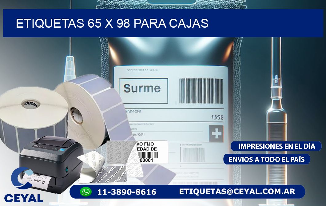 ETIQUETAS 65 x 98 PARA CAJAS