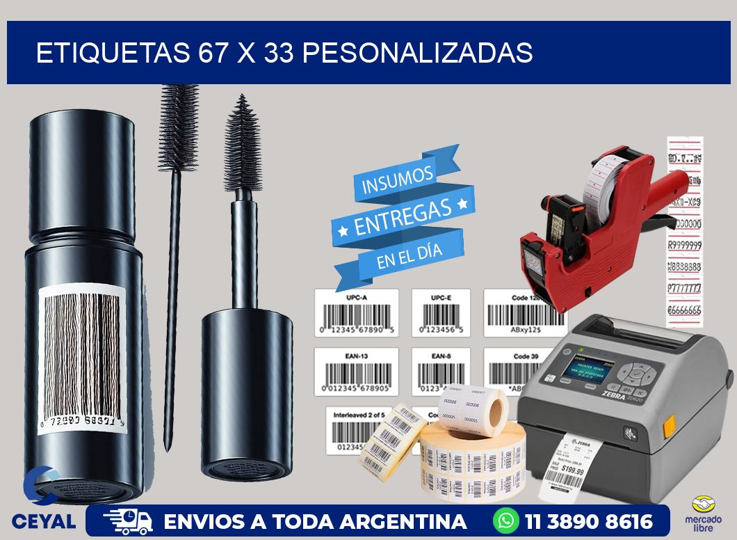 ETIQUETAS 67 x 33 PESONALIZADAS